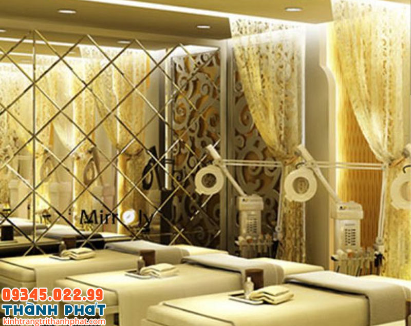 Gương dán tường cho khách sạn, nhà hàng, showroom, spa