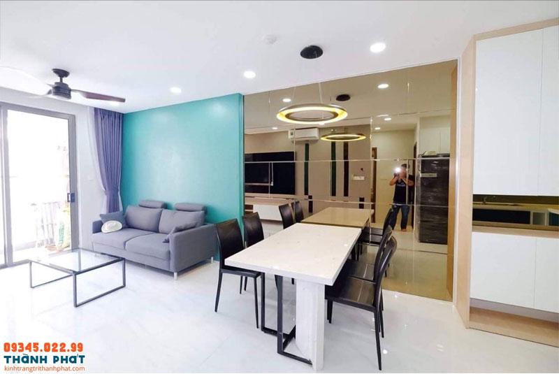 Mẫu gương ghép ô vuông, chữ nhật. 