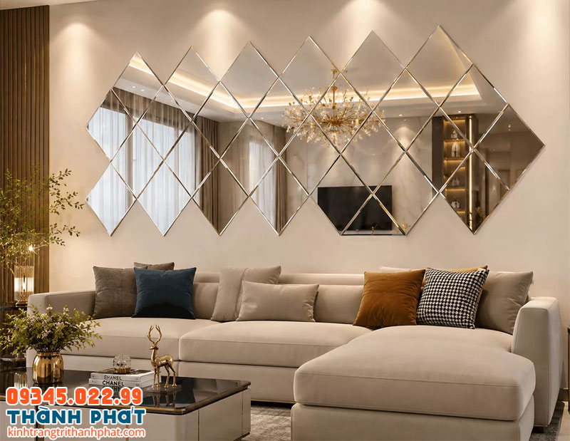 Mẫu gương trang trí tối giản