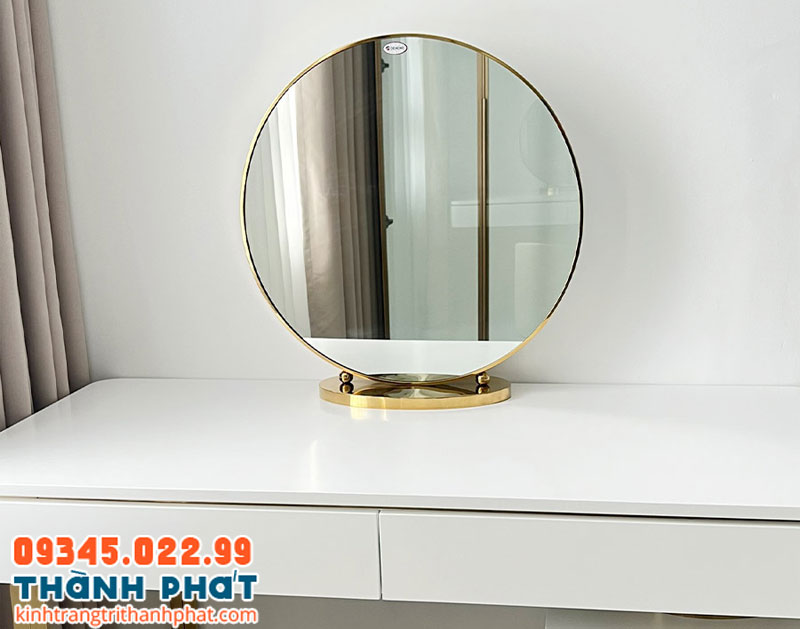 Gương tròn trang điểm viền mảnh