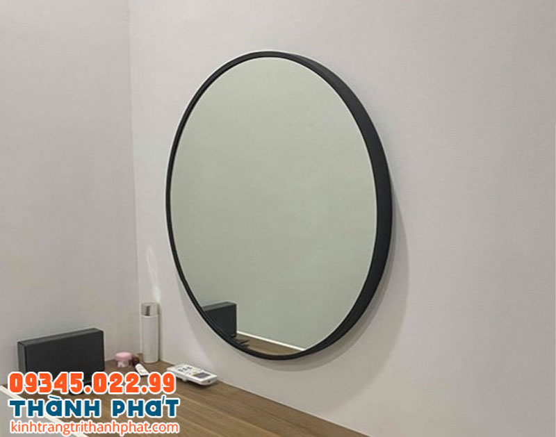 Gương tròn viền kim loại