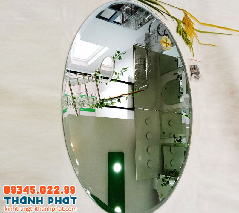 Kích thước gương treo tường hình tròn, oval và vòm